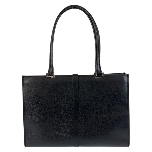 GUCCI Tote Bag 002 1074 leather Black SilverMetal Tote Bag Shoulder Bag Jackie Women Used Authentic