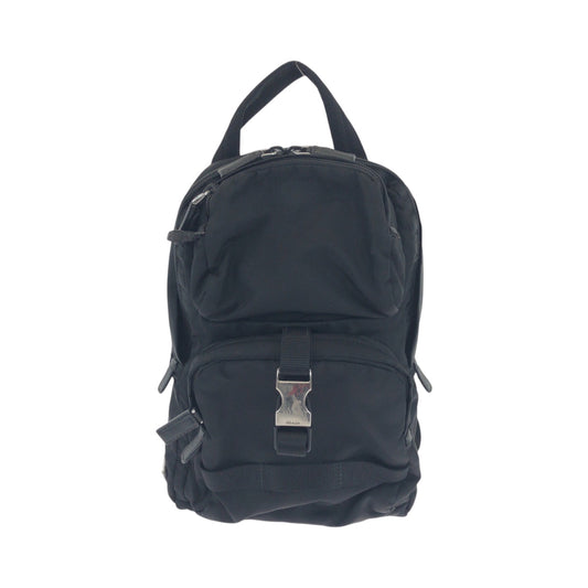 PRADA Sling bag 2VZ013 Nylon black Sling bag Bum bag Test Triangle With logo mens Used Authentic