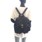 PRADA Backpack Nylon Black SilverMetal Backpack Test Triangle With logo Women Used Authentic