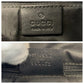 GUCCI Handbag 001 4095 GG canvas Black SilverMetal Handbag Shoulder Bag Bamboo Women Used Authentic