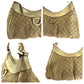 GUCCI Shoulder Bag 189833 GG canvas Beige gold Abbey