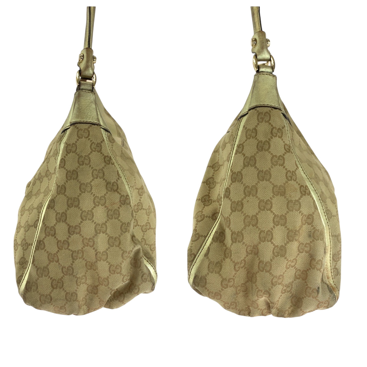 GUCCI Shoulder Bag 189833 GG canvas Beige gold Abbey