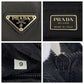 PRADA Handbag Nylon, Leather Black SilverMetal Test Triangle With logo Women Used Authentic