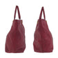 GUCCI Tote Bag 336756 leather Red Gold Metal Tote Bag Shoulder Bag Interlocking Women Used Authentic
