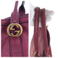 GUCCI Tote Bag 336756 leather Red Gold Metal Tote Bag Shoulder Bag Interlocking Women Used Authentic