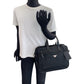 PRADA Shoulder Bag Nylon Black SilverMetal Shoulder Bag Business Bag 2way Test Triangle With logo mens Used Authentic