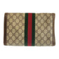 GUCCI Clutch bag 67 014 3087 GG Supreme Canvas beige Old Gucci Shelly Line