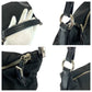 PRADA Shoulder Bag Nylon, Leather Black Silver Metal Hobo Shoulder Bag Test Triangle With logo Women Used Authentic