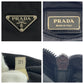 PRADA Shoulder Bag Nylon Black SilverMetal Shoulder Bag pochette Test Triangle With logo Women Used Authentic