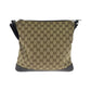 GUCCI Shoulder Bag 145857 GG canvas Beige Brown SilverMetal Shoulder Bag Sacoche punching Women Used Authentic