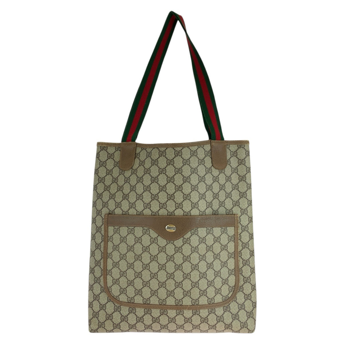 GUCCI Tote Bag 39 02 003 GG Supreme Canvas Beige brown Sherry Line Old Gucci