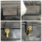 GUCCI Shoulder Bag 92729 GG canvas, leather Black GoldMetal Women Used Authentic