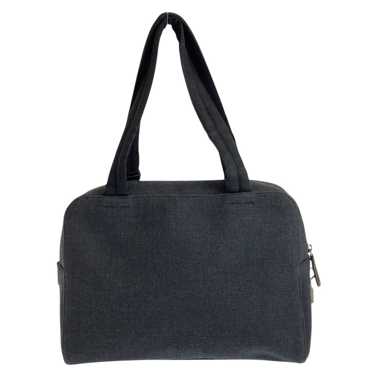 PRADA Tote Bag canvas Grey Black SilverMetal Tote Bag Shoulder Bag Unisex PRADA Sports Women Used Authentic