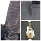 PRADA Tote Bag canvas Grey Black SilverMetal Tote Bag Shoulder Bag Unisex PRADA Sports Women Used Authentic