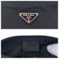 PRADA Pouch Nylon Black SilverMetal pouch accessory pouch Test Triangle With logo Women Used Authentic