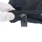 PRADA Pouch Nylon Black SilverMetal pouch accessory pouch Test Triangle With logo Women Used Authentic