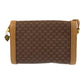 GUCCI Shoulder Bag 001 414 1161 PVC, Leather Brown Gold Metal Shoulder Bag pochette Micro GG Old Gucci Women Used Authentic