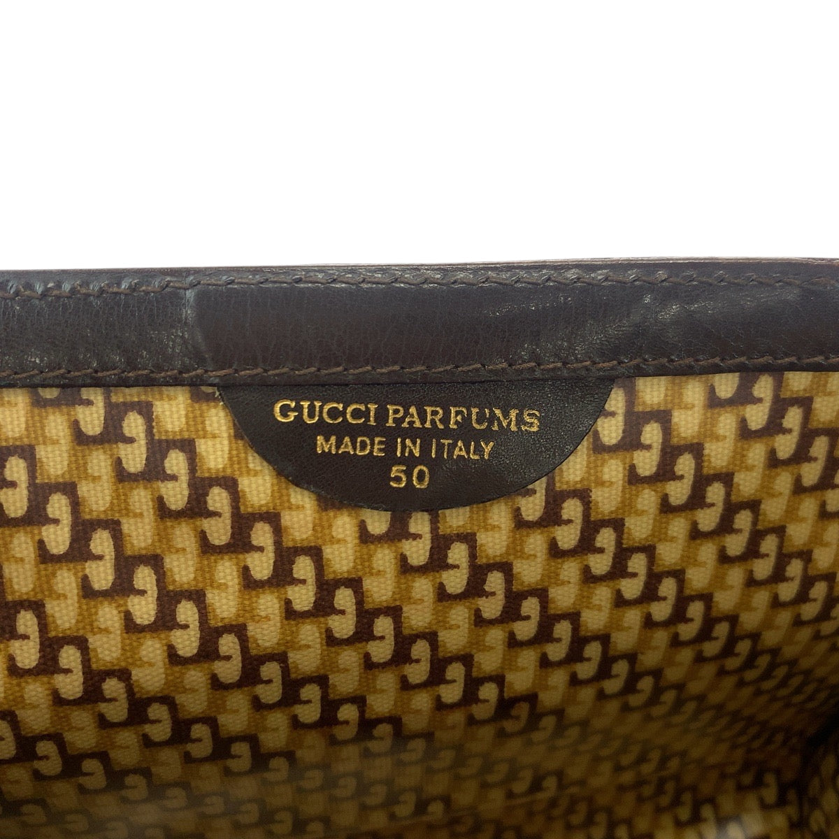 GUCCI Clutch bag Suede Brown Gold Metal Clutch bag business bag Old Gucci Shelly Line Gucci perfume Women(Unisex) Used Authentic