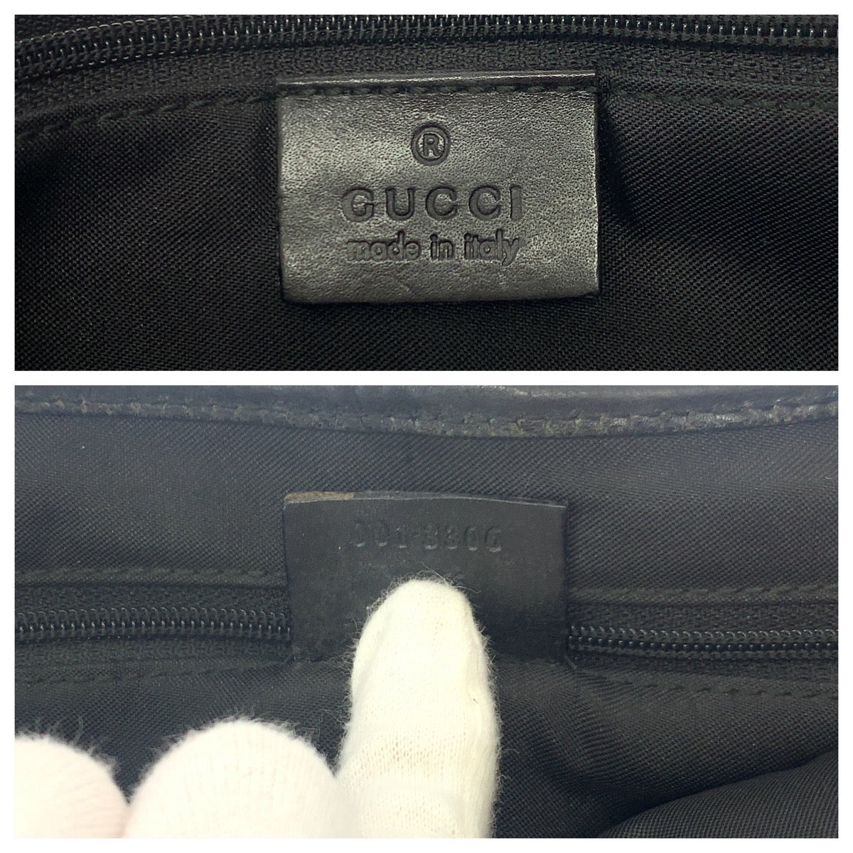 GUCCI Shoulder Bag GG canvas Black GoldMetal Hobo Shoulder Bag Jackie Women Used Authentic