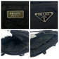 PRADA Tote Bag Nylon Black Silver Metal Tote Bag Shoulder Bag Test Triangle With logo Women Used Authentic