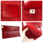 PRADA Tote Bag Leather, Suede Red Tote Bag Shoulder Bag Logo die cut Women Used Authentic