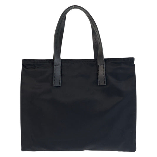 PRADA Tote Bag Nylon, Leather black Tote Bag handbag Test Triangle With logo Women Used Authentic