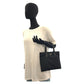 PRADA Tote Bag Nylon, Leather black Tote Bag handbag Test Triangle With logo Women Used Authentic