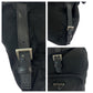PRADA Backpack Nylon Black SilverMetal Backpack Backpack Test Triangle With logo Women Used Authentic