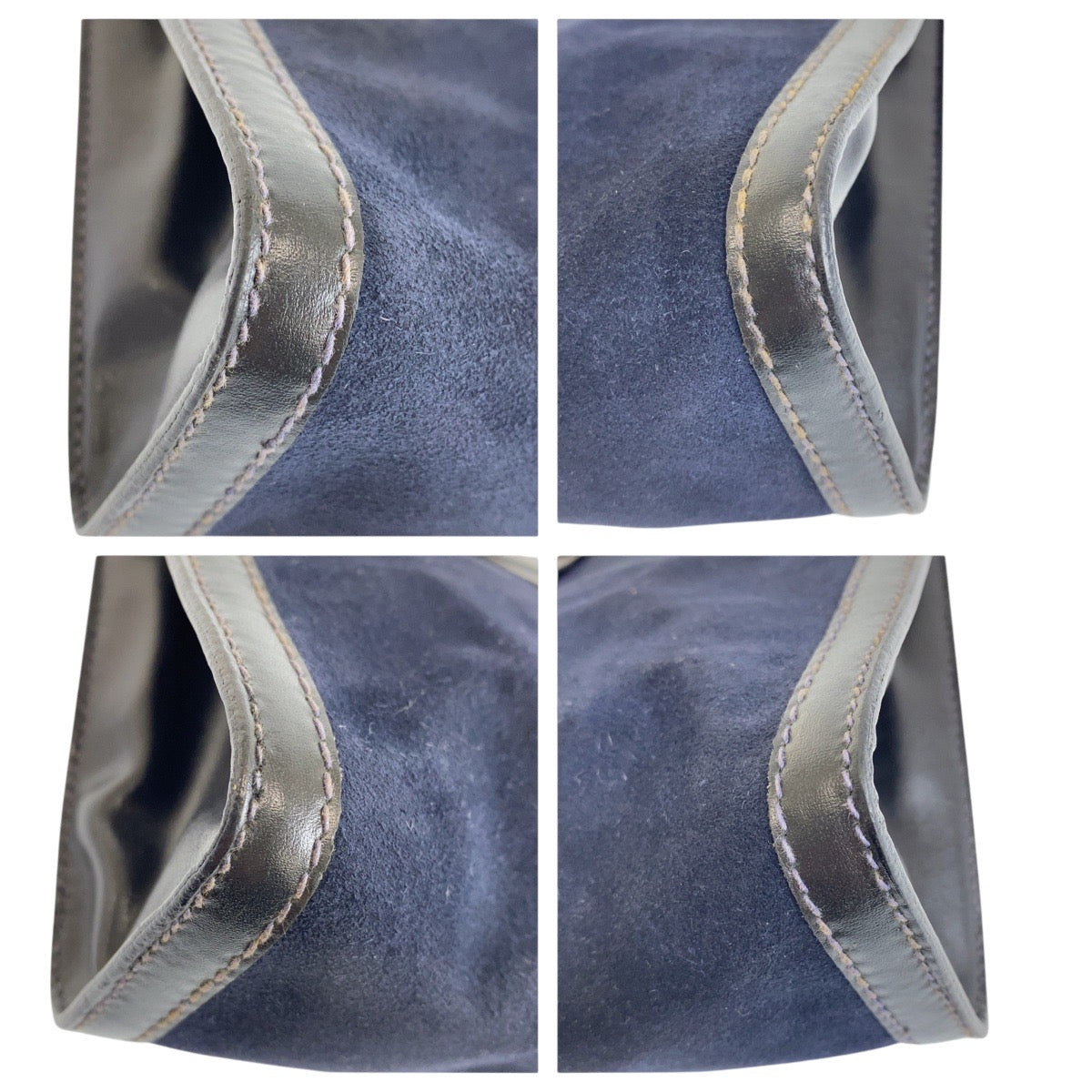 GUCCI Clutch bag Suede, Leather Navy black Clutch bag business bag Old Gucci Shelly Line mens Used Authentic