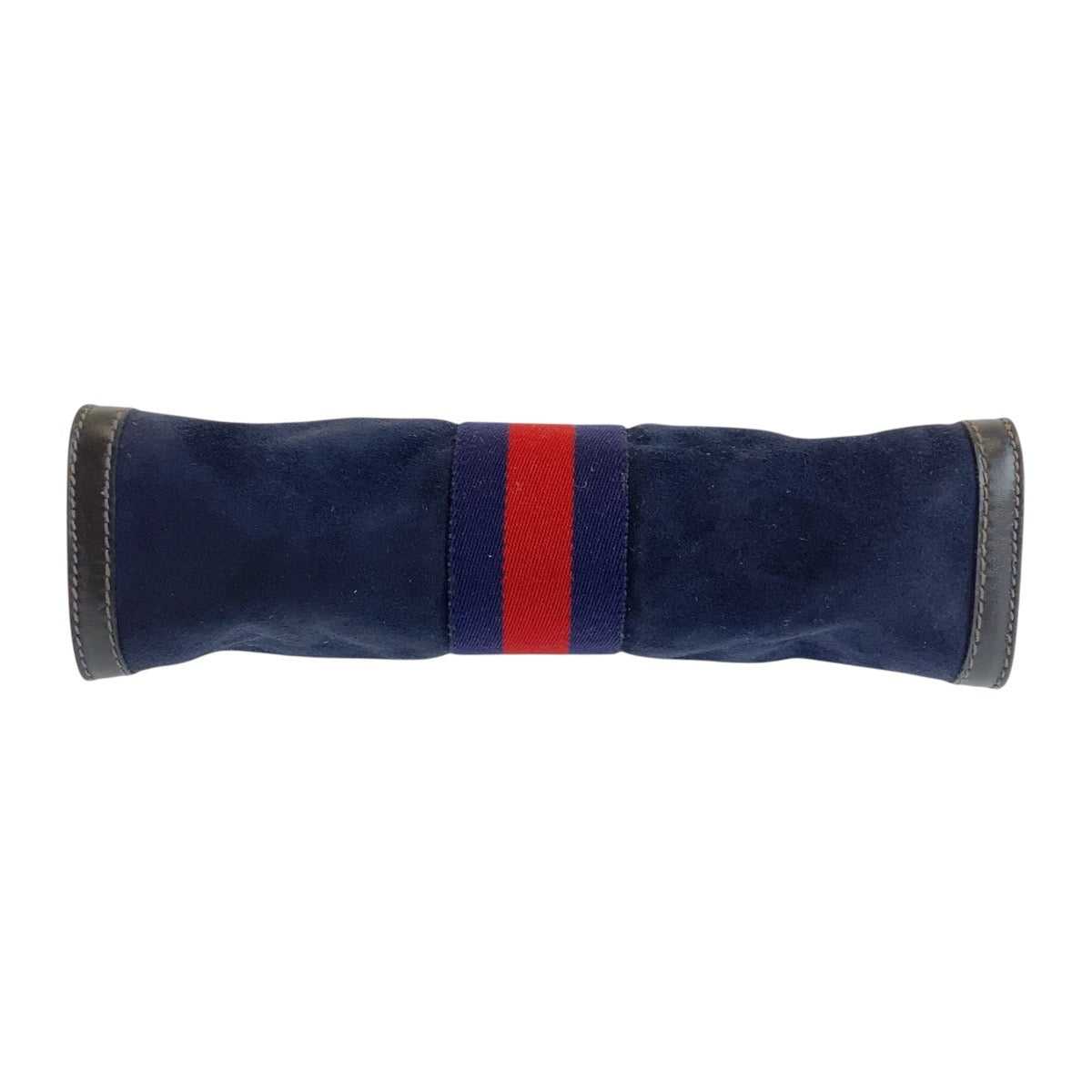 GUCCI Clutch bag Suede, Leather Navy black Clutch bag business bag Old Gucci Shelly Line mens Used Authentic