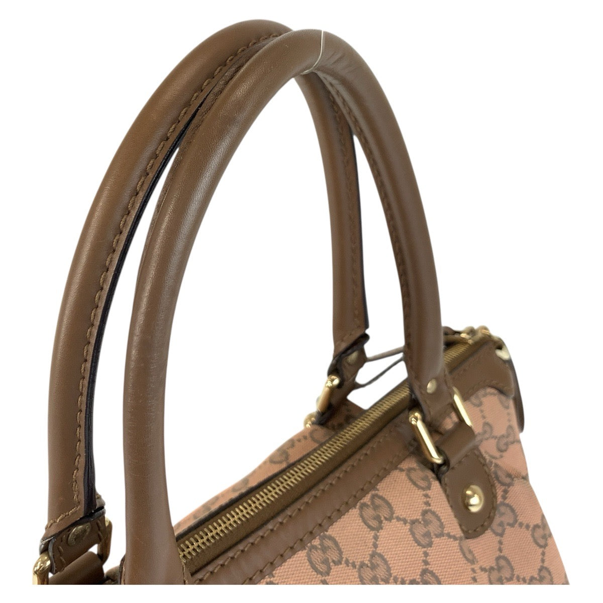 GUCCI Shoulder Bag 247902 GG canvas, leather Pink Brown Gold Metal Shoulder Bag Tote Bag 2way Sukey Women Used Authentic