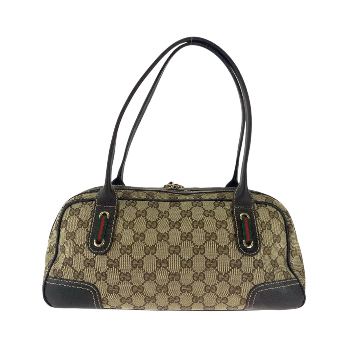 GUCCI Shoulder Bag 461720 GG canvas Beige Brown Gold Metal Handbag Shoulder Bag Sherry line Pretty Women Used Authentic