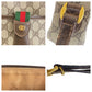 GUCCI Shoulder Bag 001 123 6177 GG Supreme Canvas, PVC Beige Brown Gold Metal Shoulder Bag Crossbody Old Gucci Shelly Line Women Used Authentic