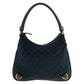 GUCCI Shoulder Bag 130738 GG canvas Black GoldMetal Abbey