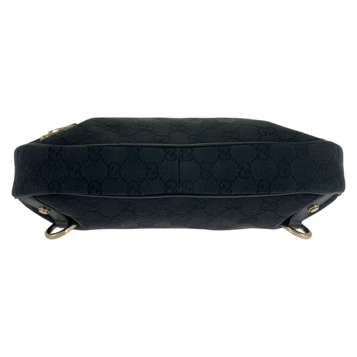 GUCCI Shoulder Bag 130738 GG canvas Black GoldMetal Abbey