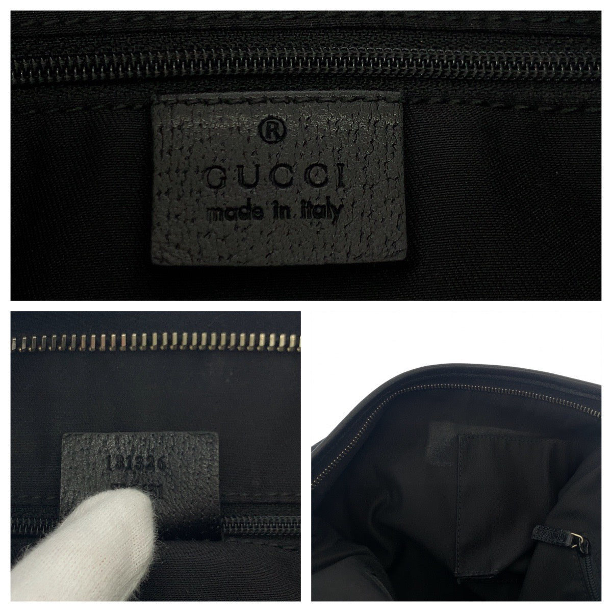 GUCCI Shoulder Bag 131326 GG canvas Black GoldMetal Shoulder Bag Crossbody Abbey Women Used Authentic