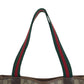 GUCCI Tote Bag 902 02 003 GG Supreme Canvas Brown Gold Metal Old Gucci Shelly Line