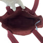 PRADA Tote Bag leather Blue Wine Red Tote Bag Shoulder Bag Cut-off logo Women Used Authentic