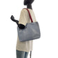 PRADA Tote Bag leather Blue Wine Red Tote Bag Shoulder Bag Cut-off logo Women Used Authentic