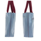 PRADA Tote Bag leather Blue Wine Red Tote Bag Shoulder Bag Cut-off logo Women Used Authentic