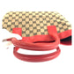 GUCCI Tote Bag 002 1121 GG canvas, leather Beige red Women Used Authentic