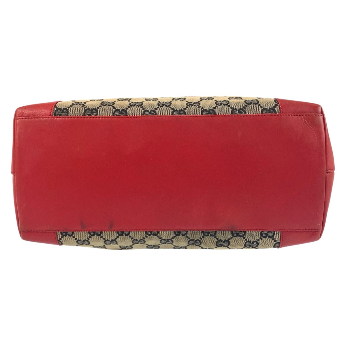 GUCCI Tote Bag 002 1121 GG canvas, leather Beige red Women Used Authentic