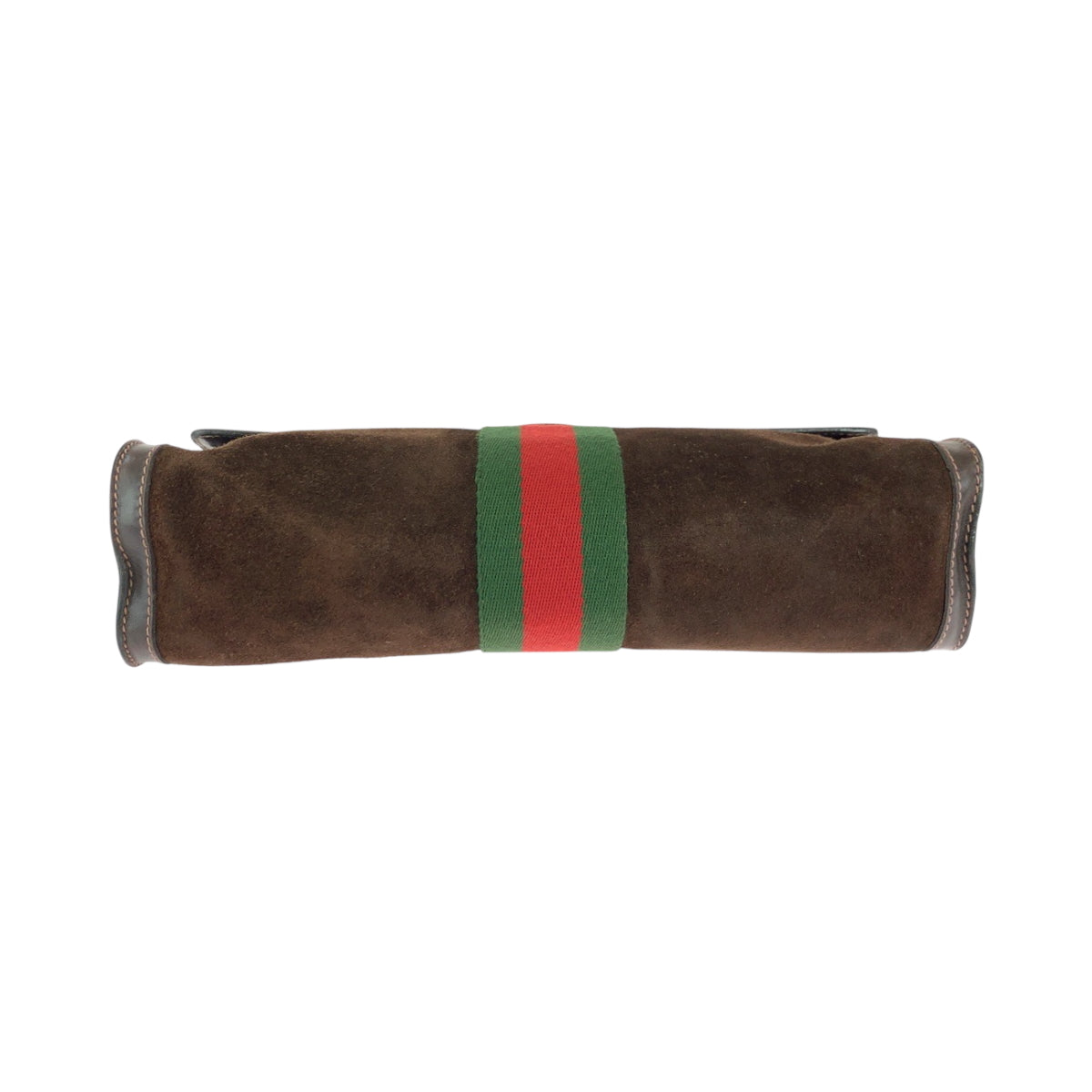 GUCCI Clutch bag Suede, Leather Brown Red Green GoldMetal Clutch bag business bag GUCCI PARFUMS Old Gucci Sherry Line Women Used Authentic