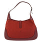 GUCCI Shoulder Bag 00963 GG canvas, leather Red Silver Metal Hobo Shoulder Bag Jackie Women Used Authentic
