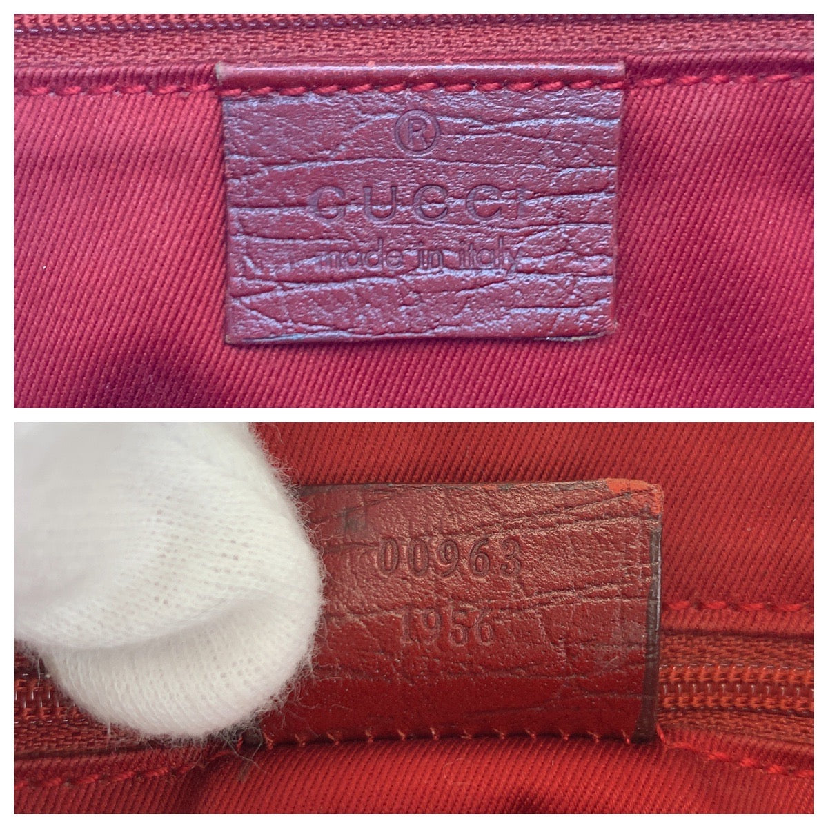 GUCCI Shoulder Bag 00963 GG canvas, leather Red Silver Metal Hobo Shoulder Bag Jackie Women Used Authentic