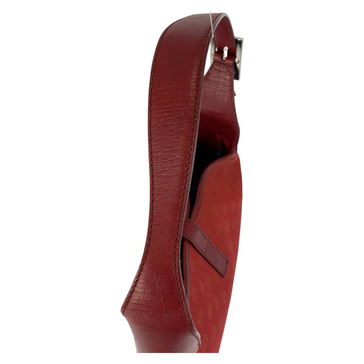 GUCCI Shoulder Bag 00963 GG canvas, leather Red Silver Metal Hobo Shoulder Bag Jackie Women Used Authentic