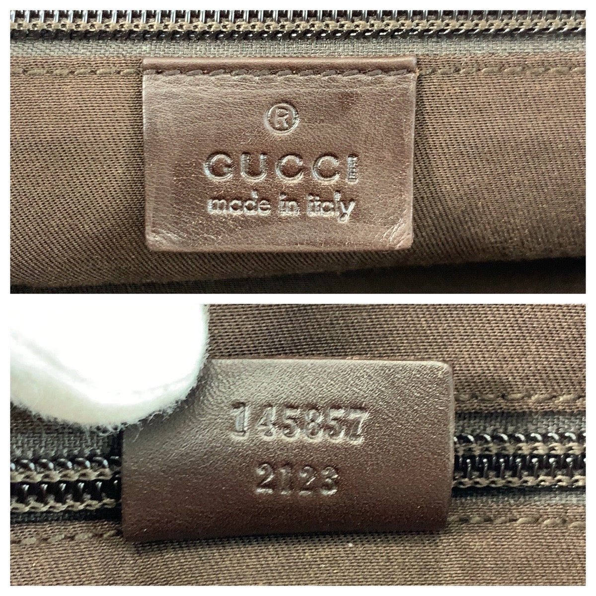 GUCCI Shoulder Bag 145857 GG canvas, leather Beige Brown SilverMetal Shoulder Bag Messenger bag Women Used Authentic