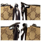 GUCCI Shoulder Bag 145857 GG canvas, leather Beige Brown SilverMetal Shoulder Bag Messenger bag Women Used Authentic