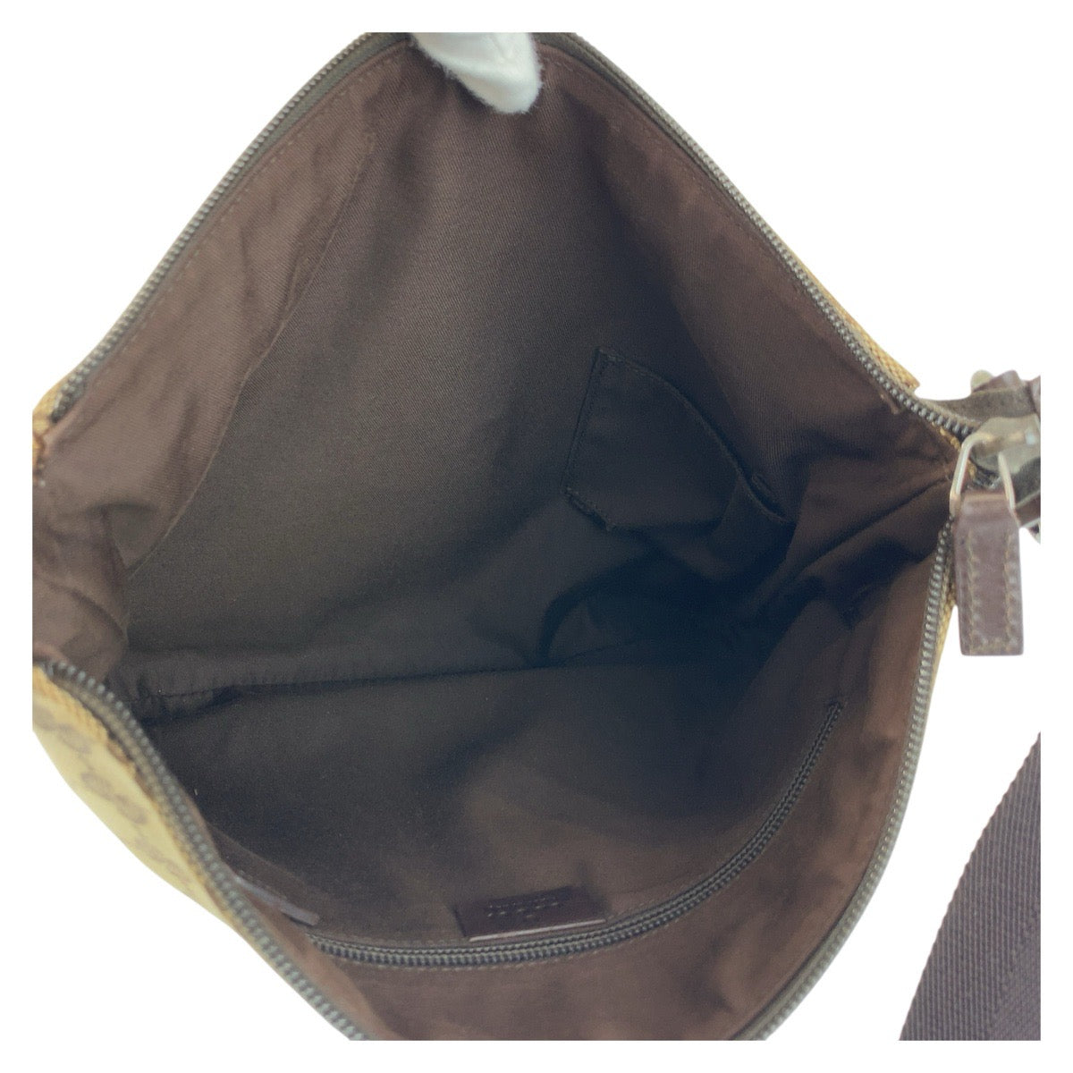 GUCCI Shoulder Bag 145857 GG canvas, leather Beige Brown SilverMetal Shoulder Bag Messenger bag Women Used Authentic
