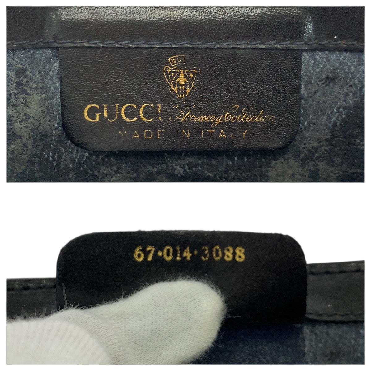 GUCCI Clutch bag 67 014 3088 Suede Navy Red Gold Metal Clutch bag business bag Old Gucci Women Used Authentic